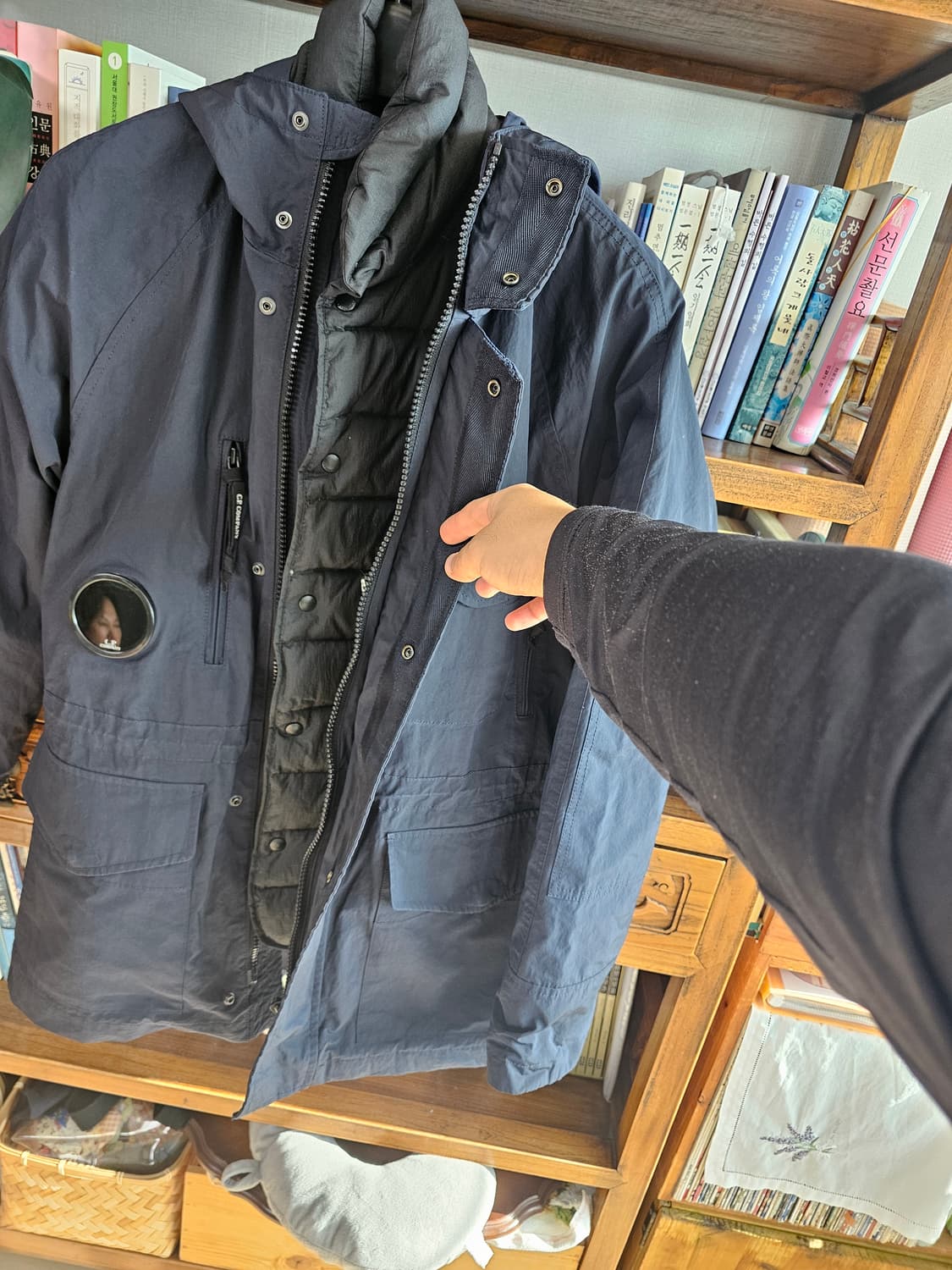  씨피 CP컴퍼니 후드 패딩 중기장 자켓 야상 패딩 100사이 상품이미지9