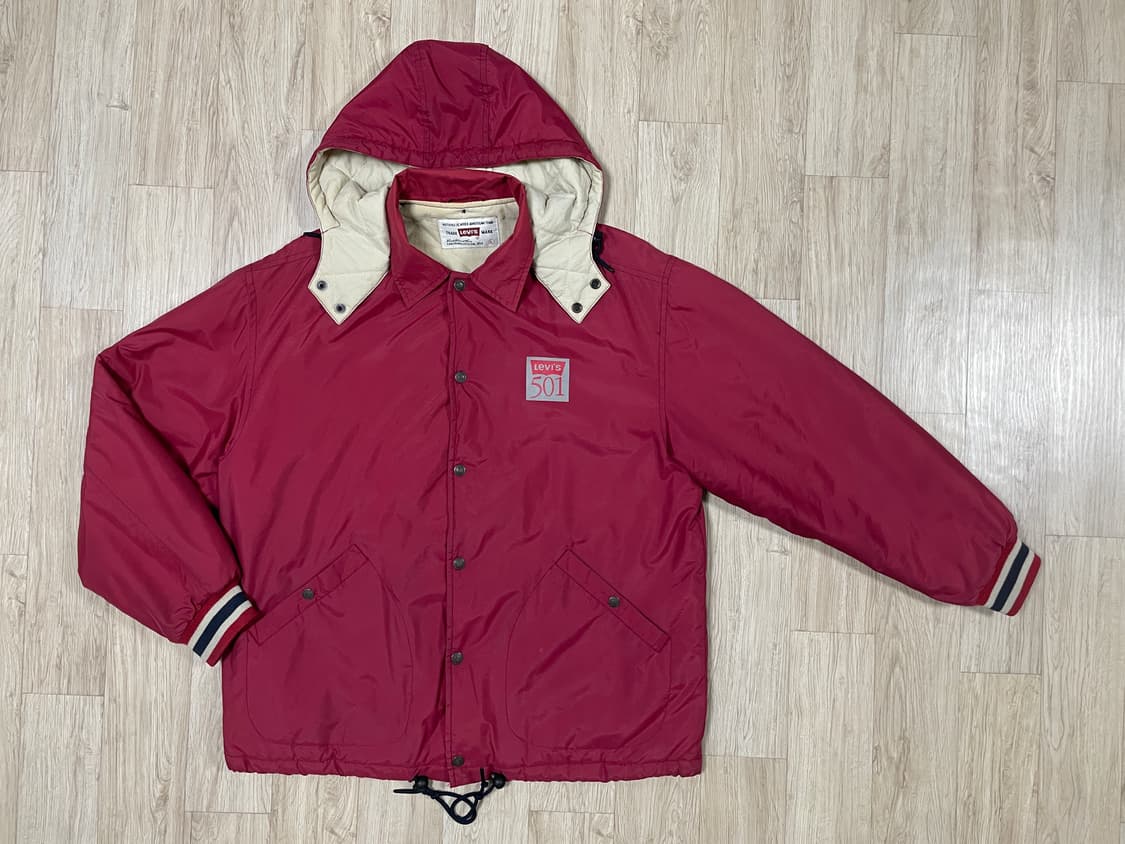 105) 90's 리바이스 501 누빔 코치자켓(+후드) 상품이미지3