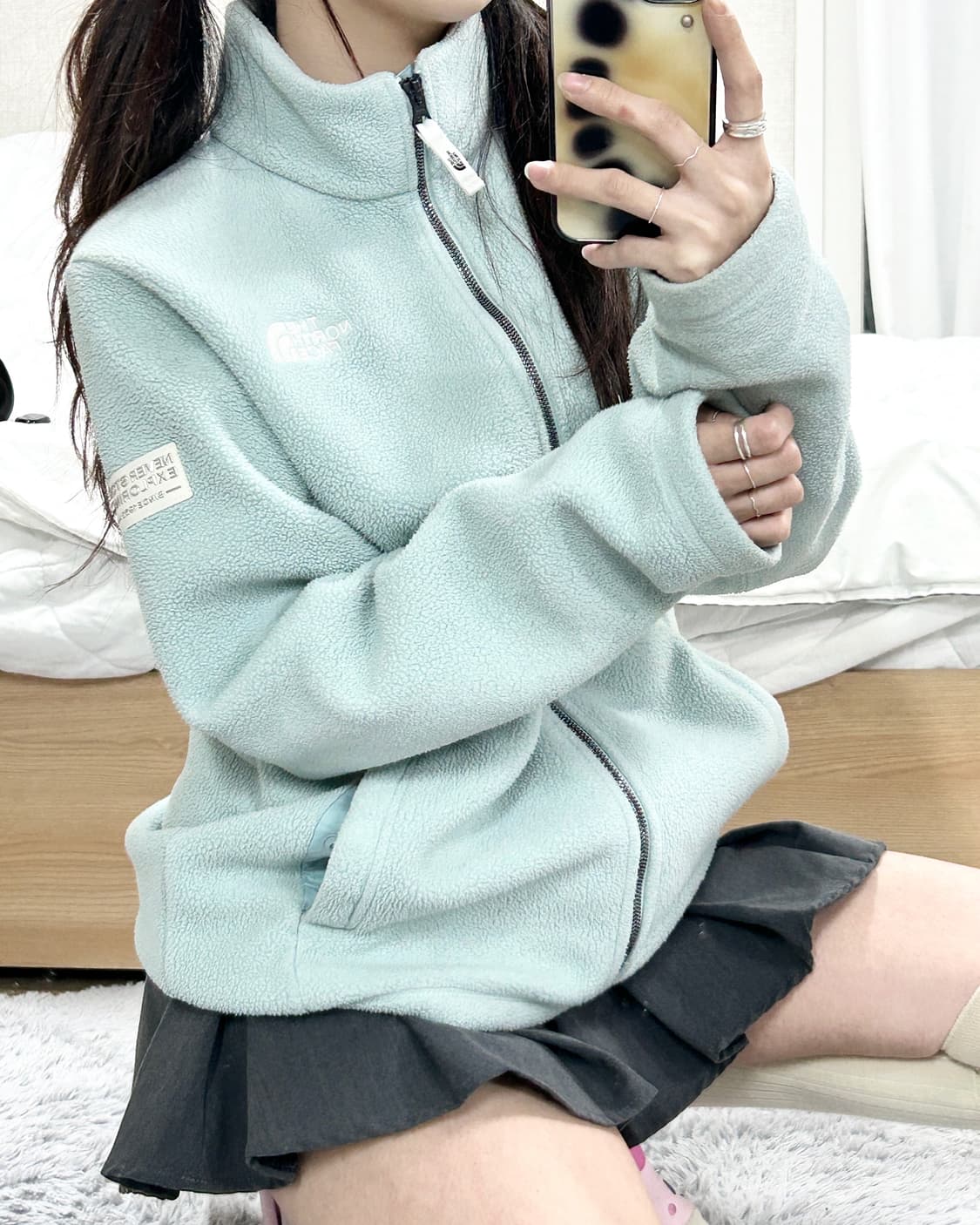 노스페이스 화이트라벨 피스타치오 플리스 집업 상품이미지2