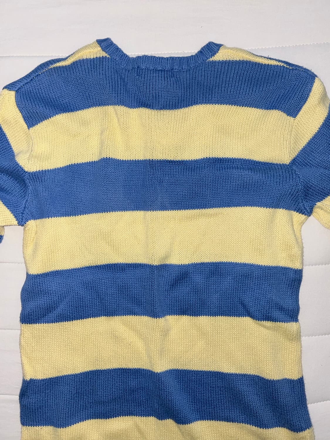 폴로랄프로렌 옐로우 블루 배색 니트 상품이미지5