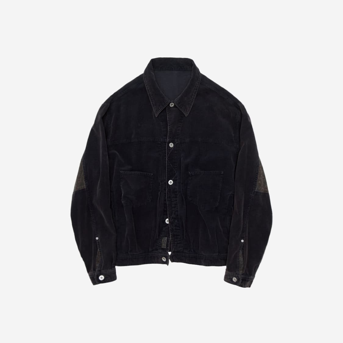 (2) 폴리테루 26ss 1011 페이즐리 트러커 자켓 다크 퍼플 네이비 상품이미지1