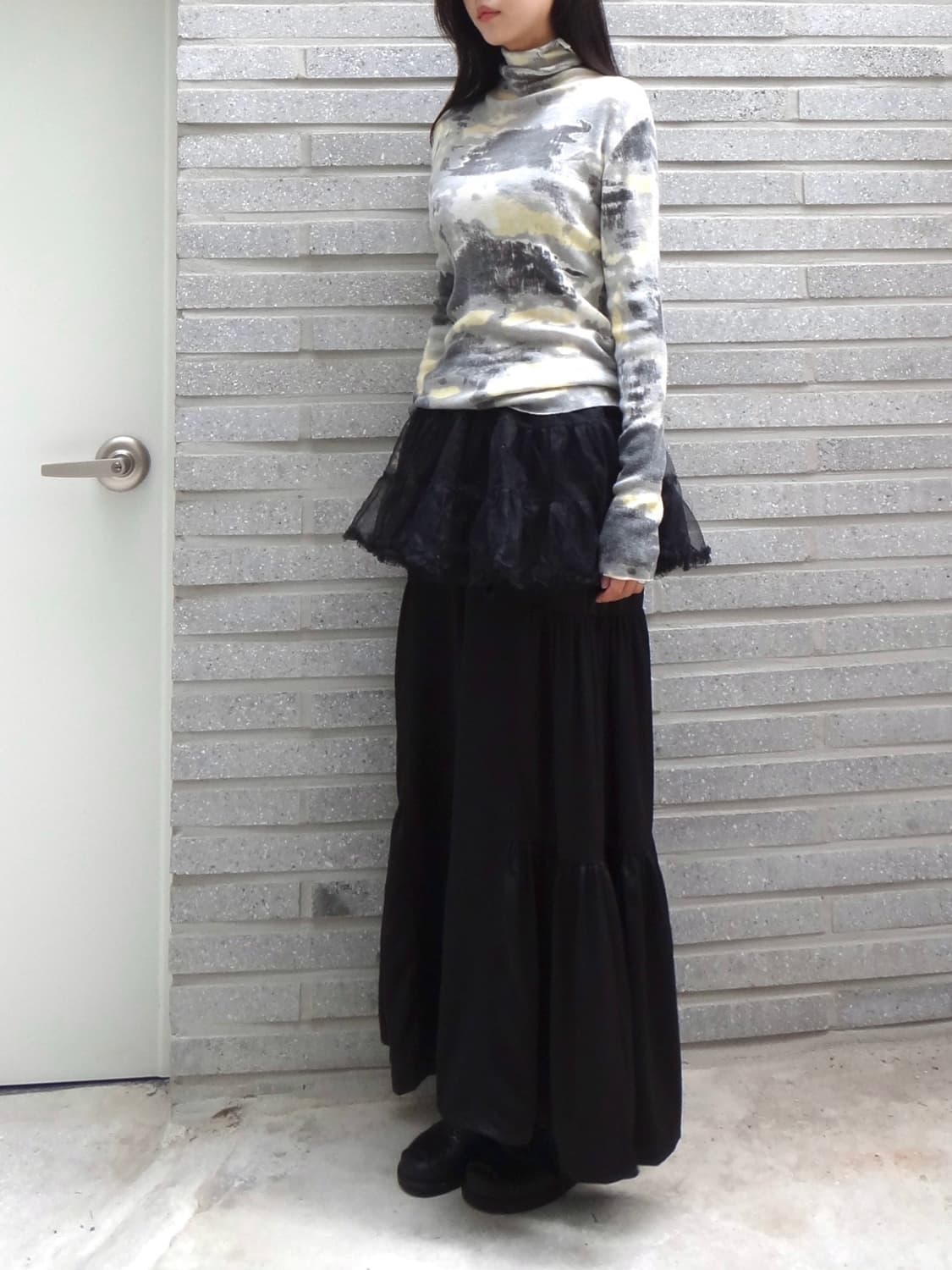 Forest print high neck top 상품이미지4