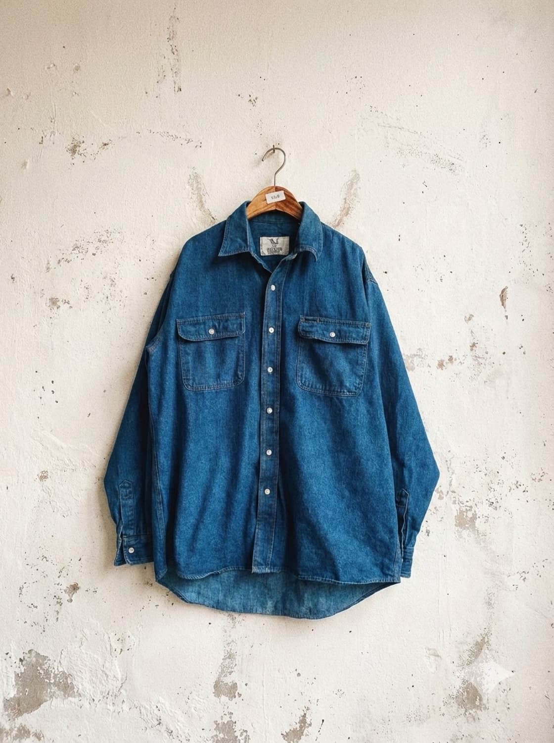 빈티지 버튼 데님셔츠 상품이미지1