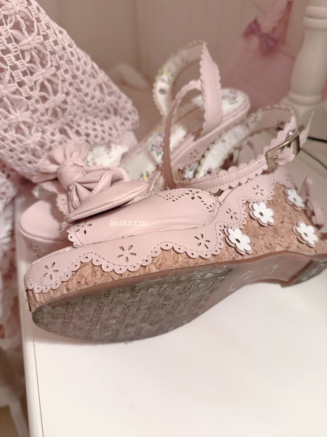 리즈리사 레어 핑크리본 구두 히메카지라떼갸루 핀터깔 샌들힐 y2k 상품이미지2