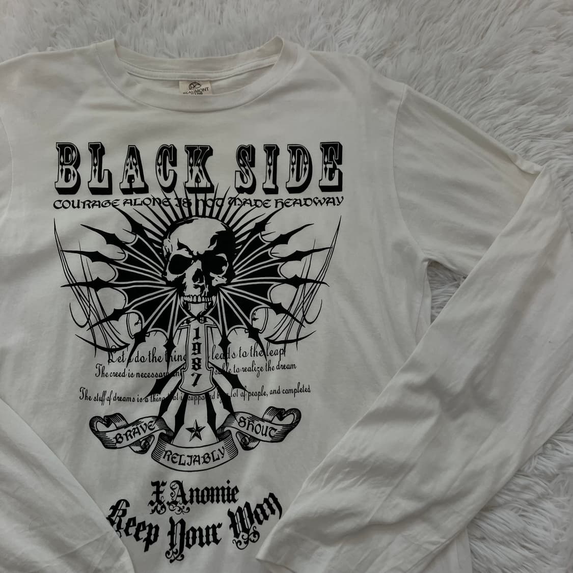 빈티지 스컬 블랙스쿨 긴팔 794 y2k 스트릿 갸루 펑키 일본빈티지  상품이미지3