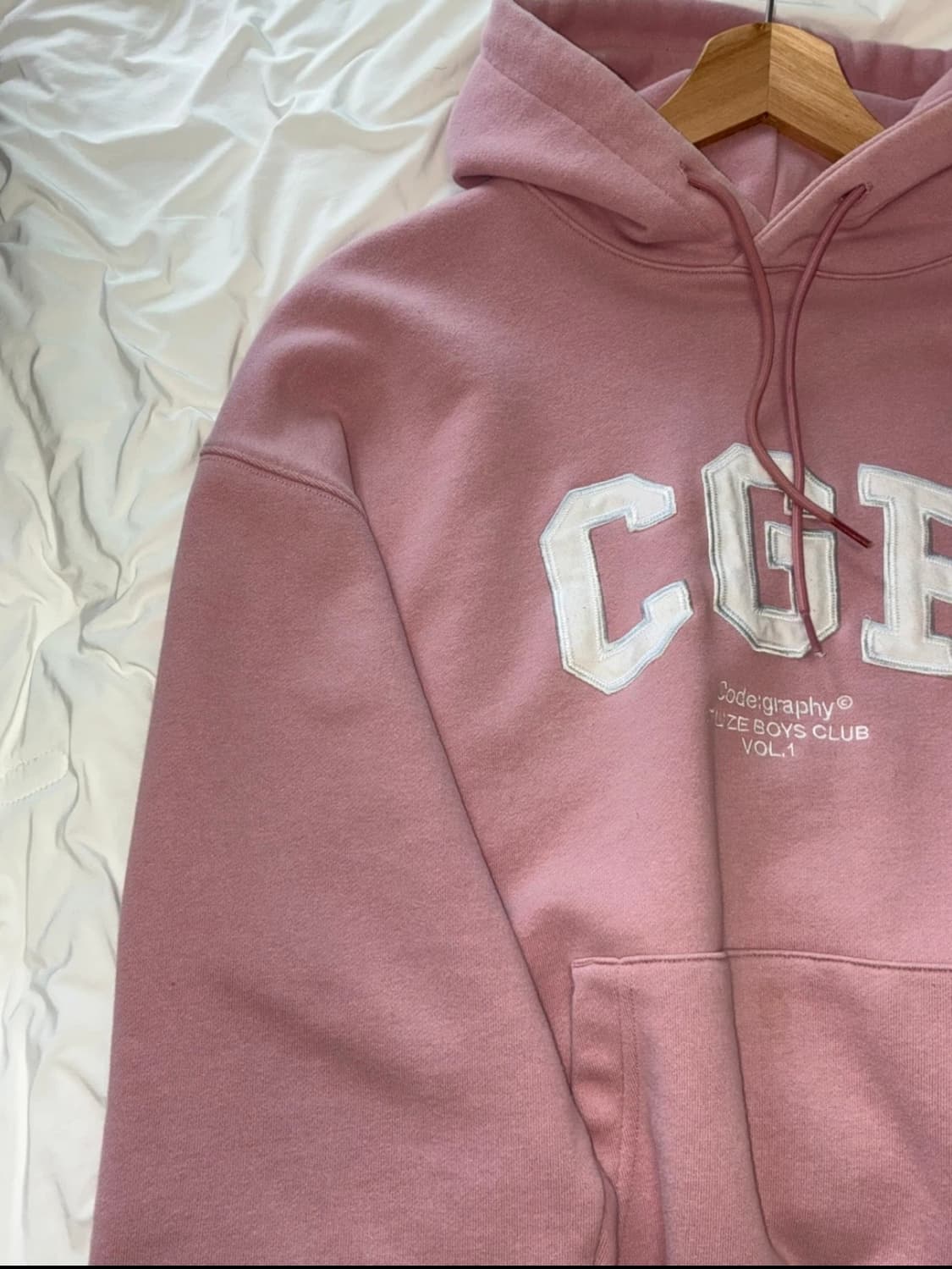 코드그라피 CGP 핑크 후드티 M 상품이미지3