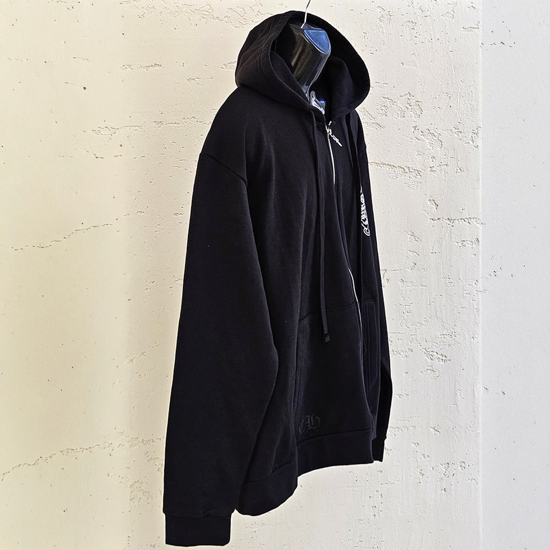 [XL] 미사용 크롬하츠 홀스슈 후드 집업 블랙 C0112C120 상품이미지2