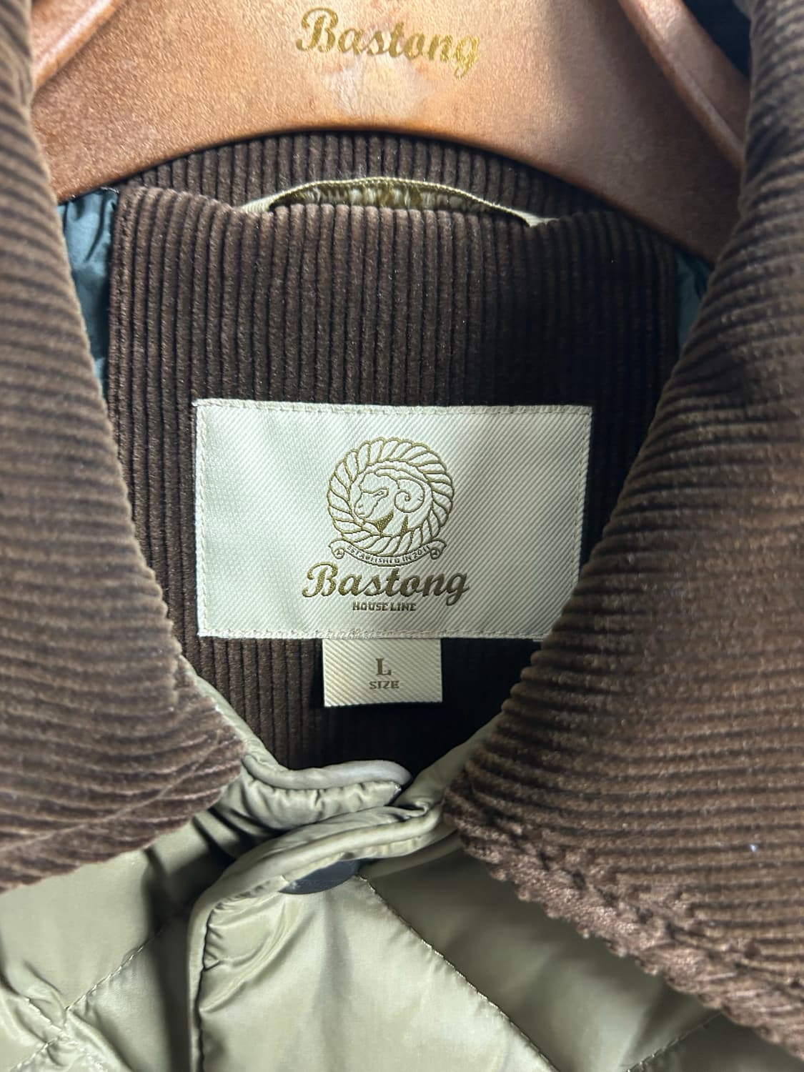 바스통 108 올리브 퀼팅자켓 상품이미지2