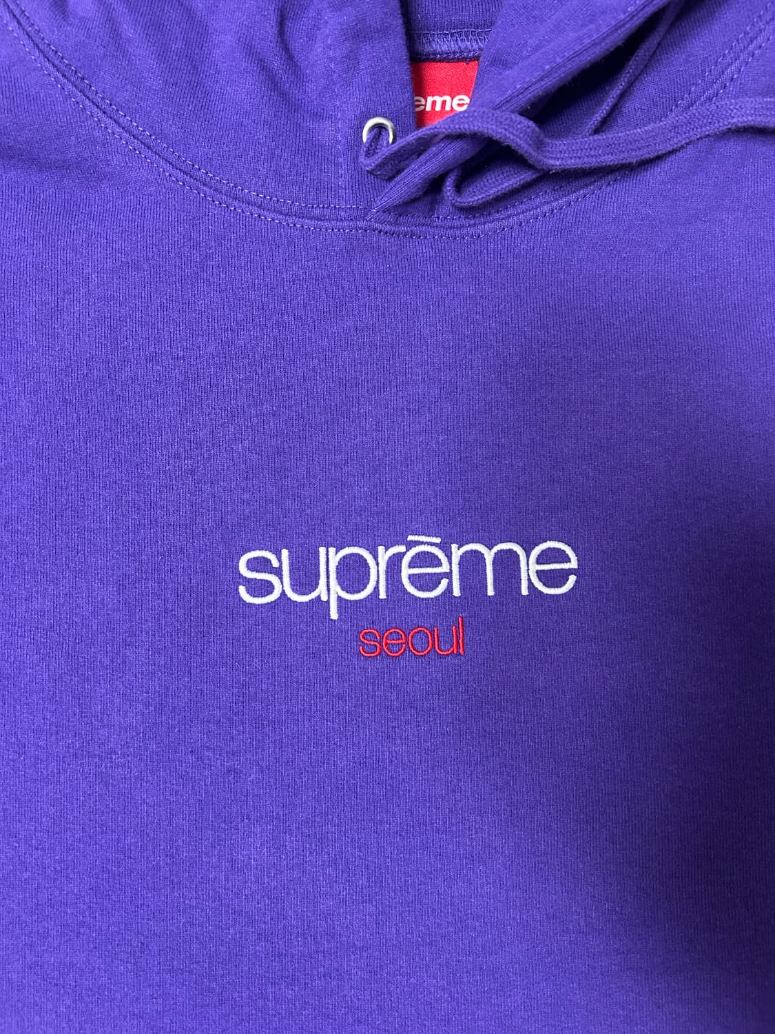(L) 슈프림 클래식로고 서울 샵 후드 - 25fw 상품이미지2