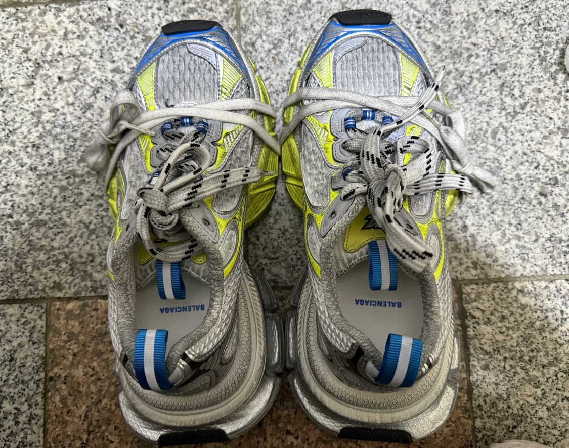 발렌시아가 3XL 스니커즈 36 사이즈 화이트 옐로우 블루 상품이미지3