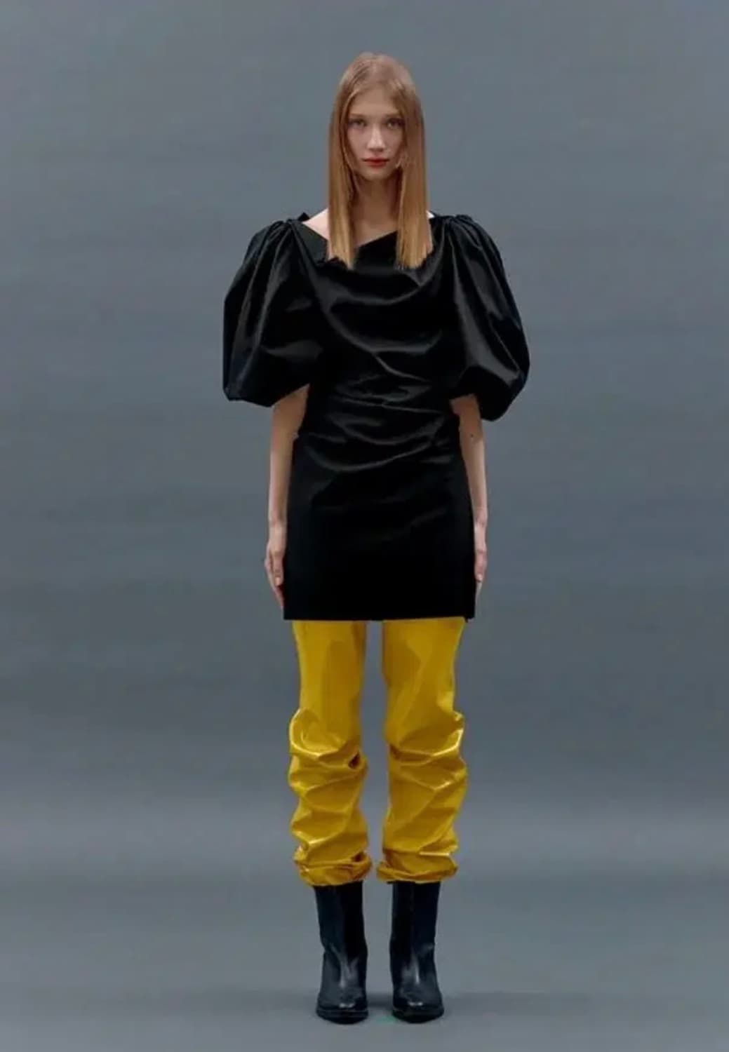 퍼프 슬리브 원피스 상품이미지1