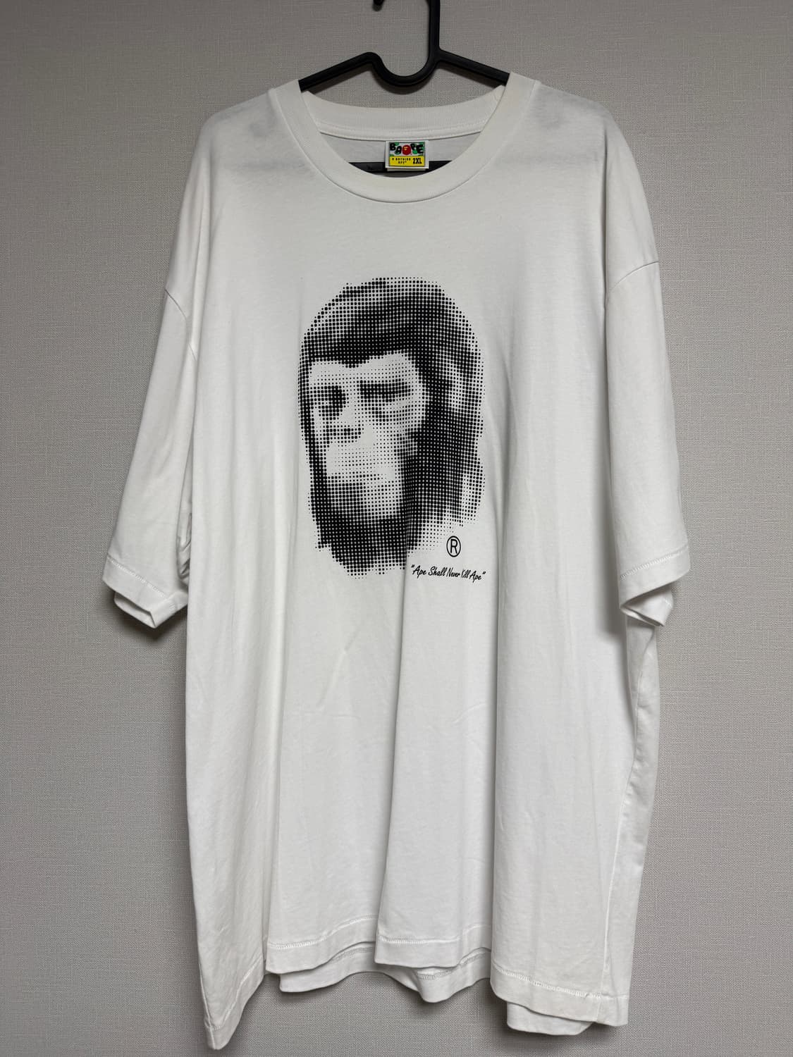 베이프 픽셀 코믹 에이프 헤드 릴렉스드 핏 티셔츠 화이트 2XL 상품이미지1