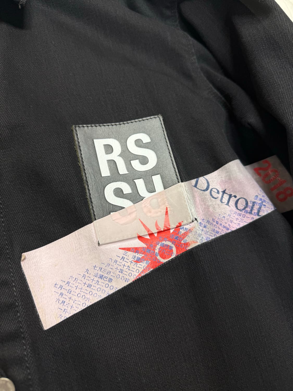 [m] 라프시몬스 패치 로고 데님셔츠 자켓 상품이미지3