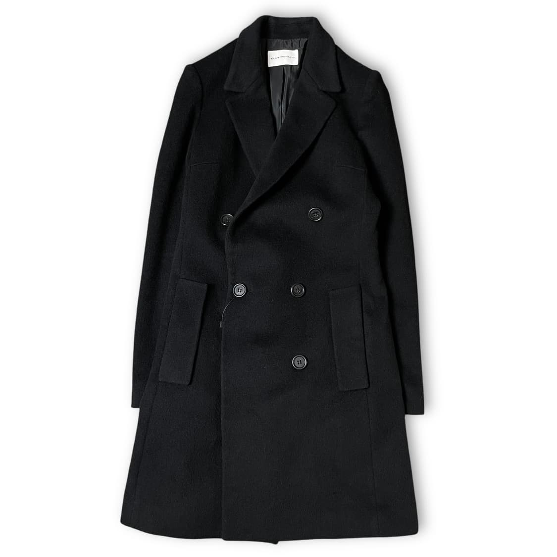 클럽모나코 블랙 투포켓 더블코트 상품이미지1