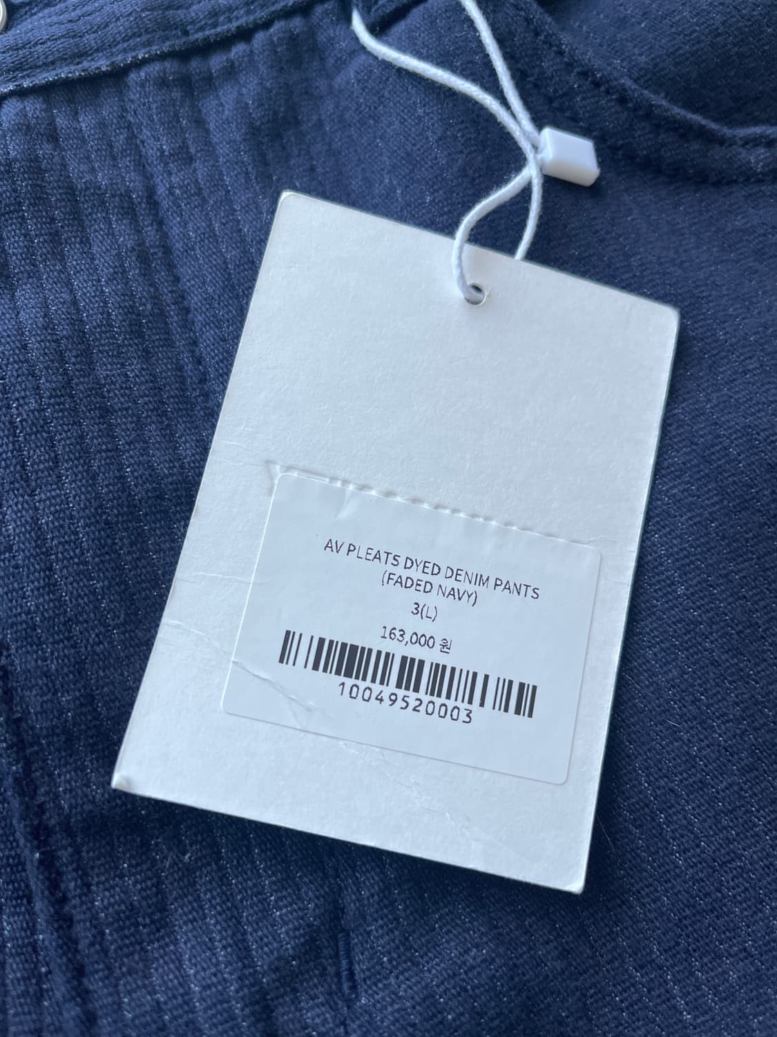 AV PLEATS DYED DENIM PANTS FADED NAVY L 상품이미지3