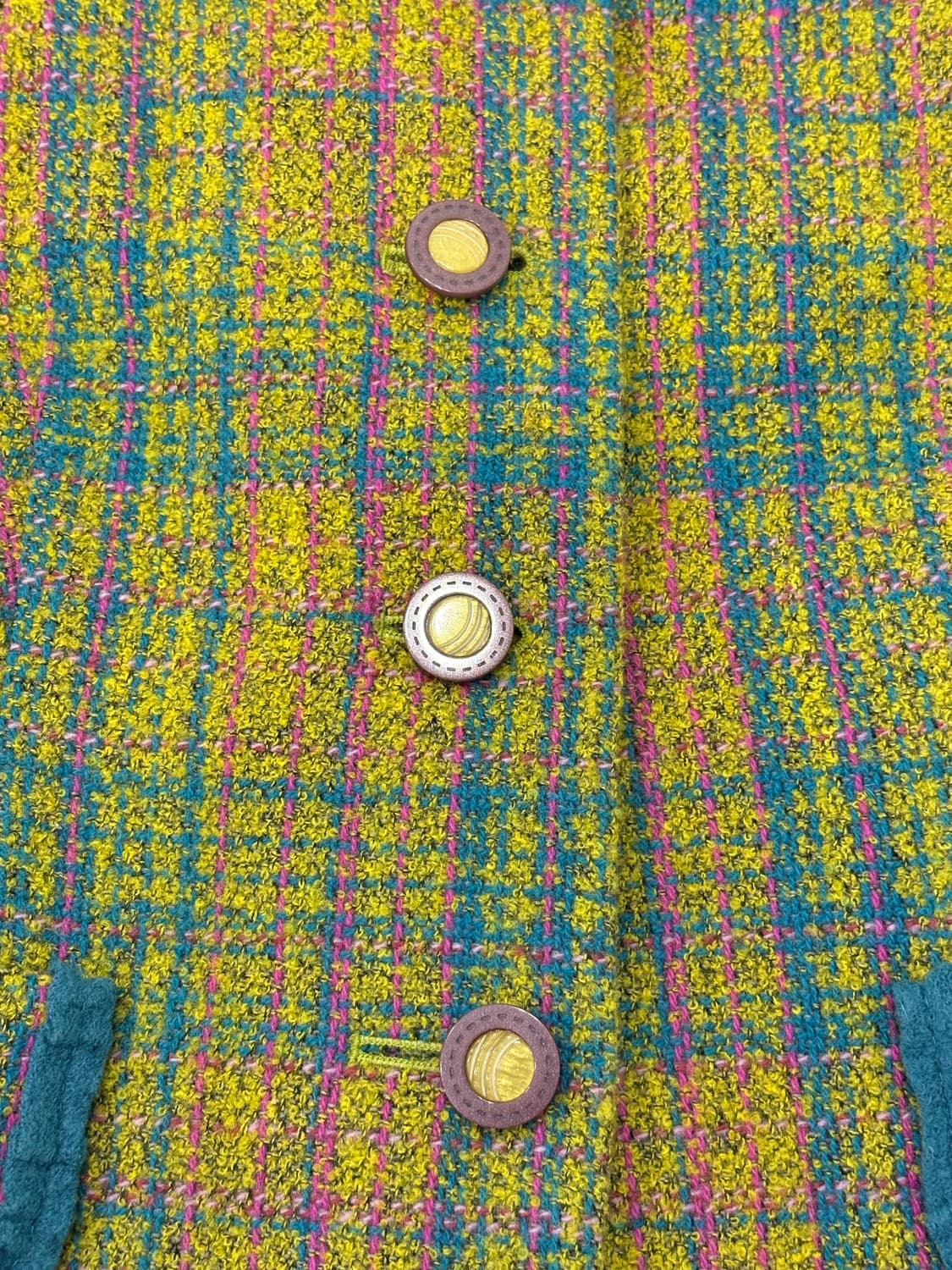 vintage wool checkered jacket 상품이미지3