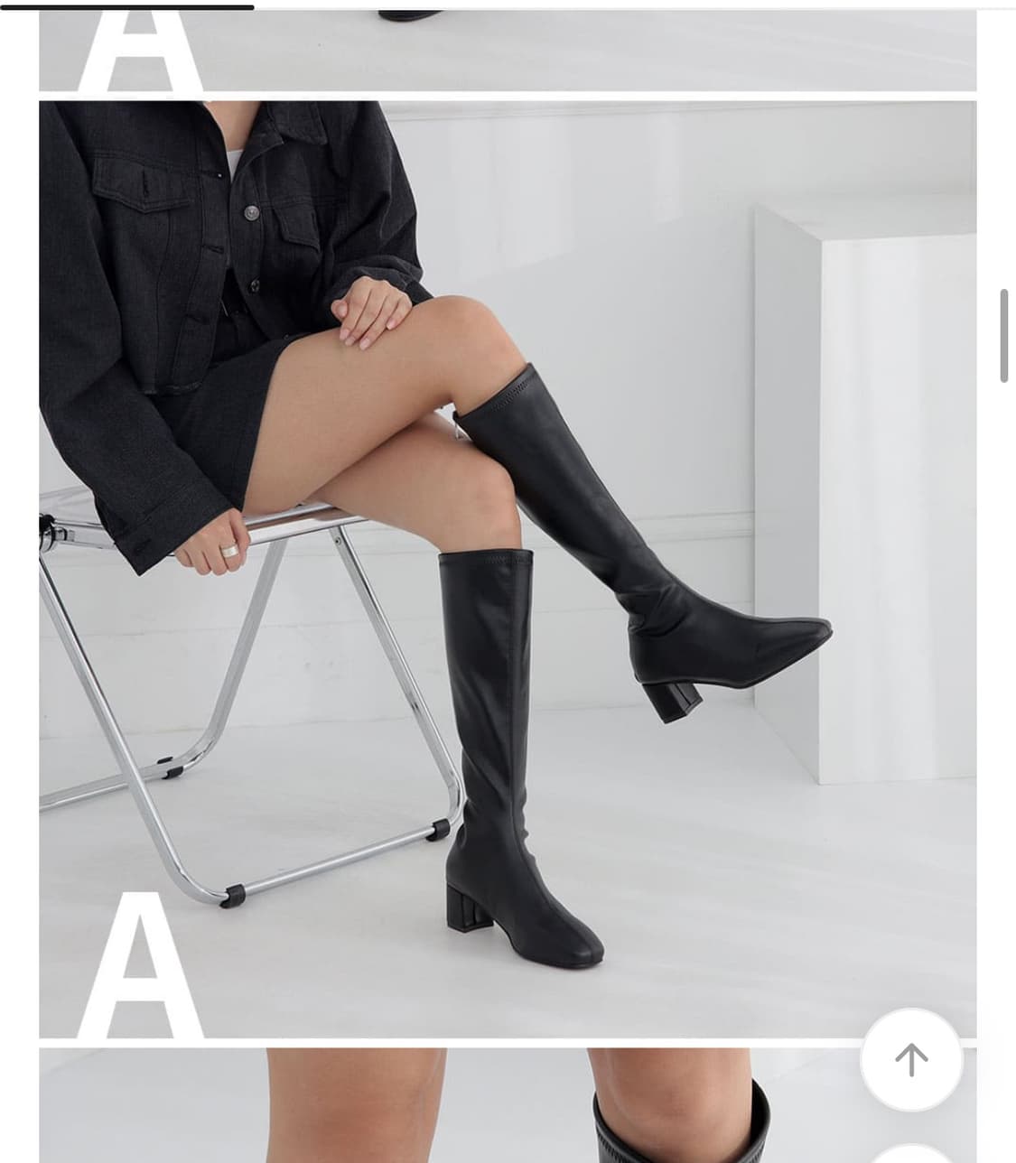 미사용 | 245 롱부츠 굽 3cm 상품이미지5