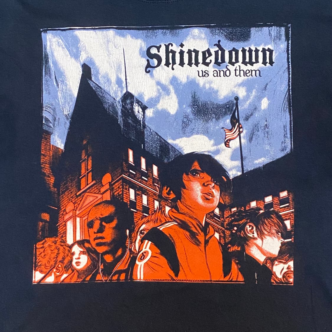 미국 빈티지 밴드 샤인다운 투어티 반팔티 락티셔츠 상품이미지3