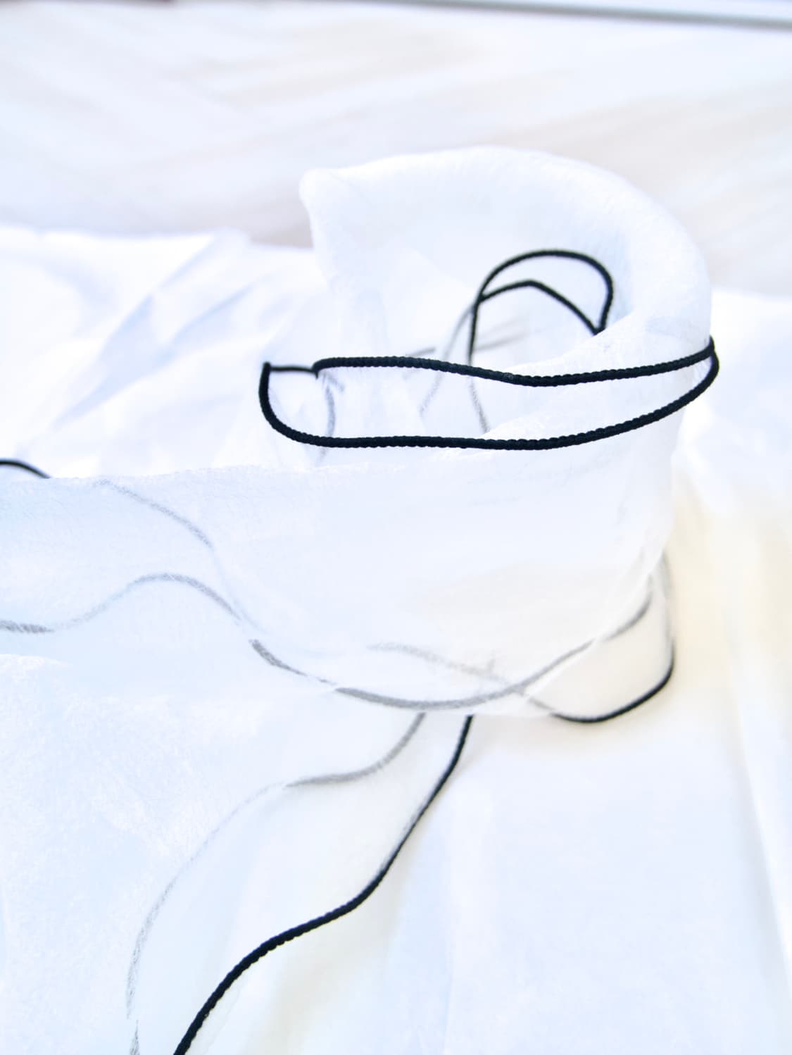 shirr white scarf  상품이미지2