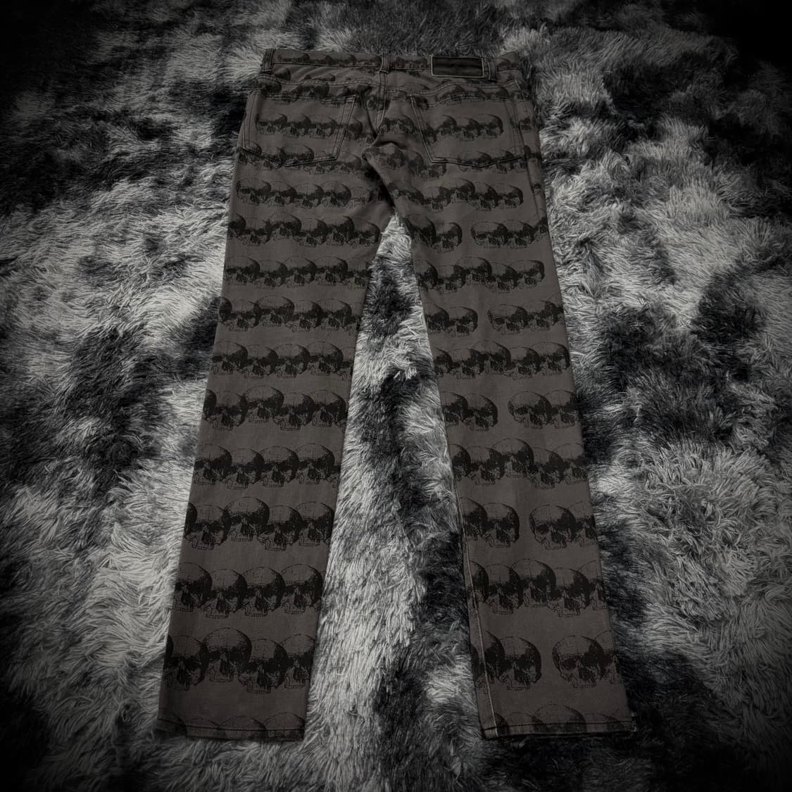 Hysteric Glamour 그레이 스컬 패턴 스키니진 상품이미지2