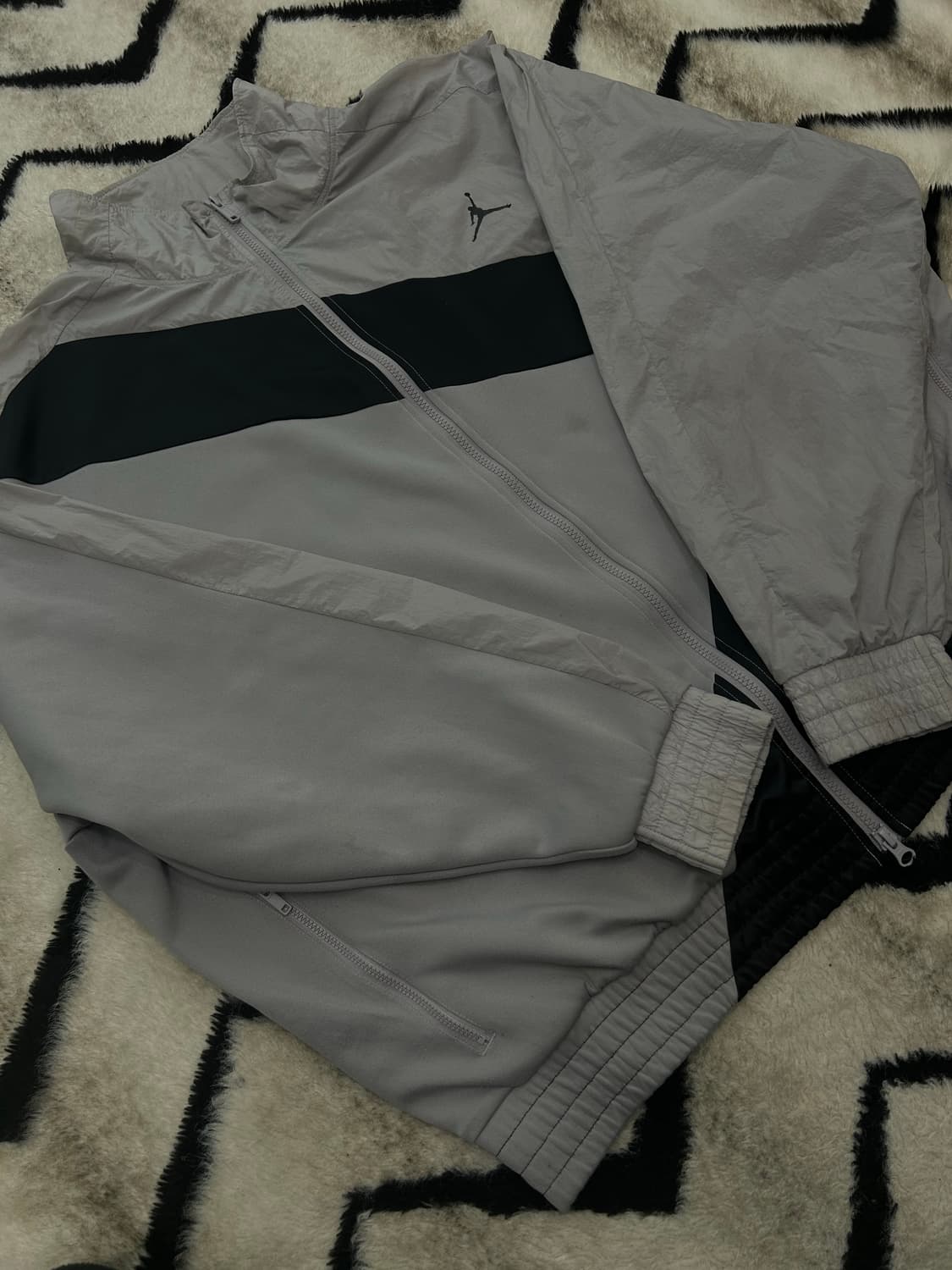 [4XL]나이키 조던 윙스 다이아몬드 자켓/그레이블랙 상품이미지2