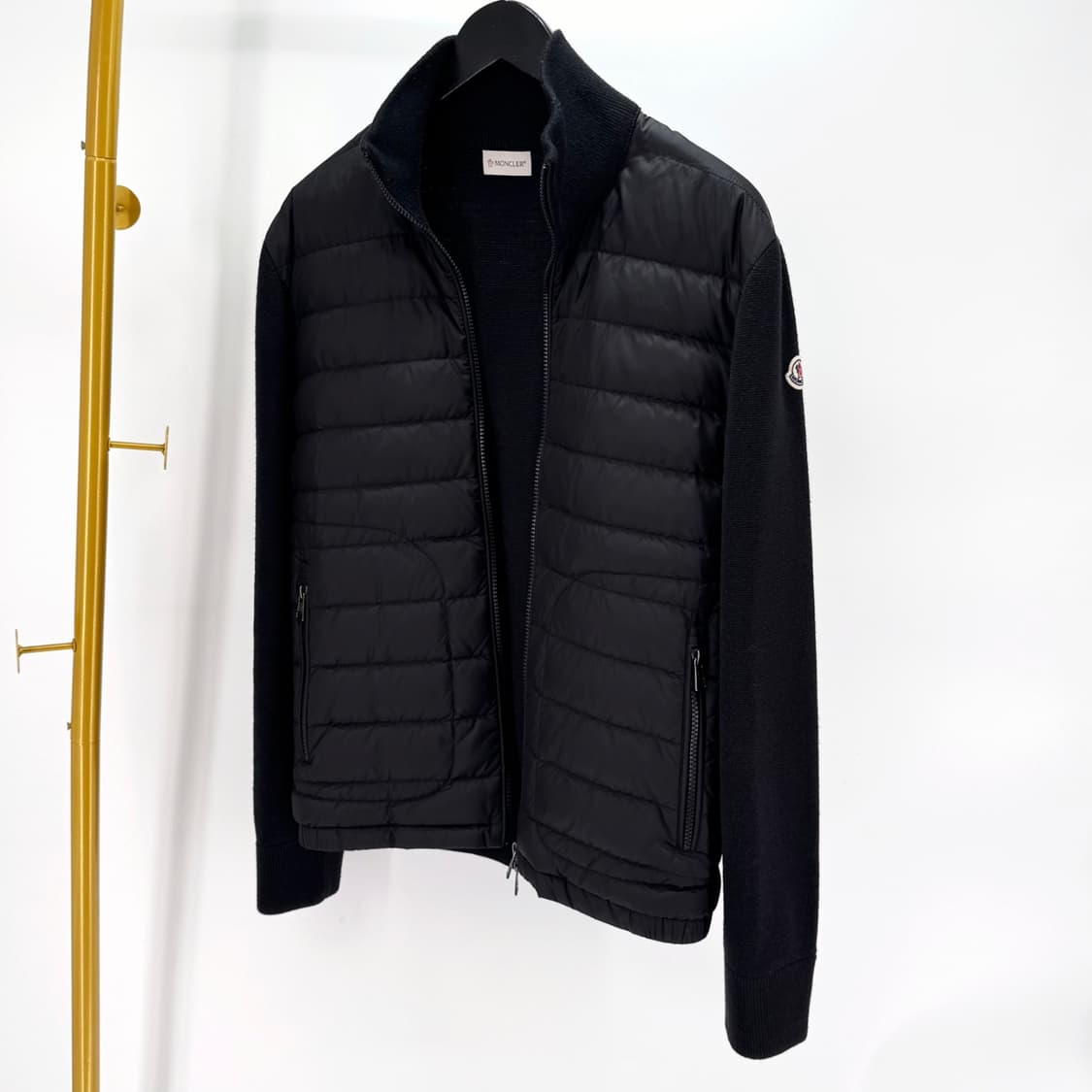 [M사이즈] 몽클레어 니트패딩 트리콧 집업 자켓 블랙 상품이미지6