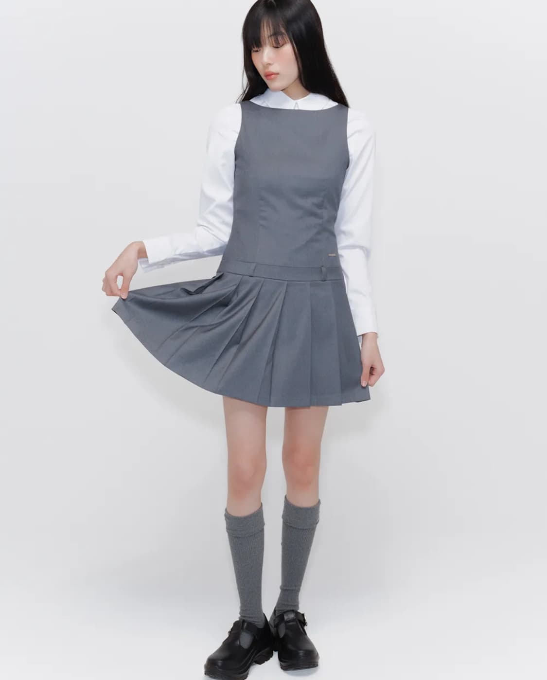 미세키서울 Pleats one piece CHARCOAL 상품이미지1