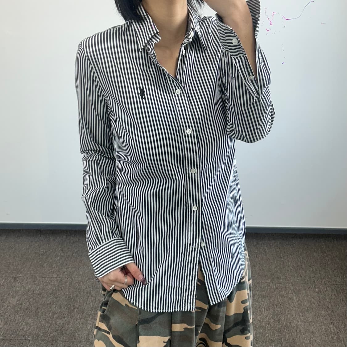 Polo 폴로 블랙포니 블랙 스트라이프 셔츠 상품이미지2