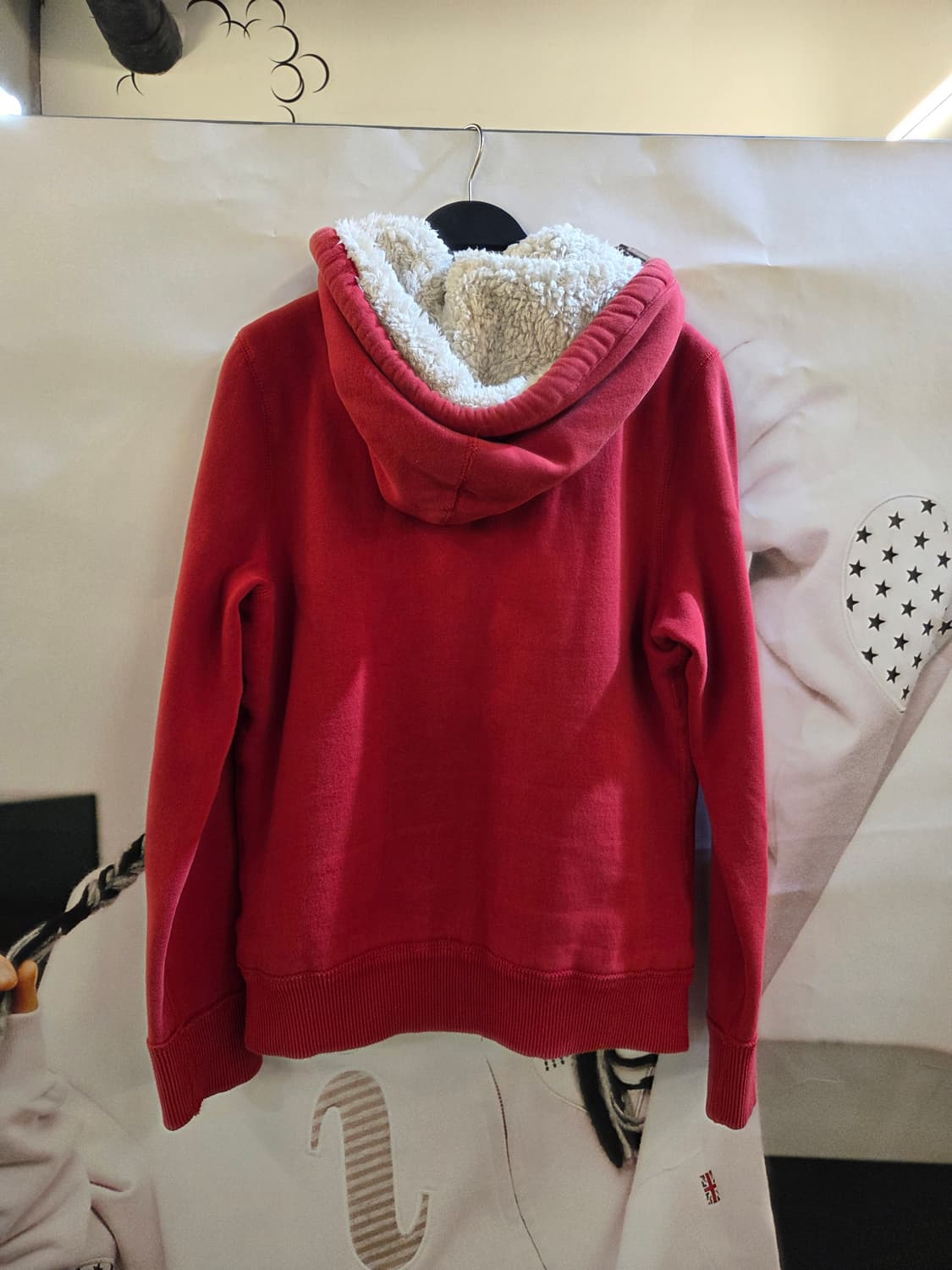 아베크롬비 레드 양털후드집업💯 상품이미지4