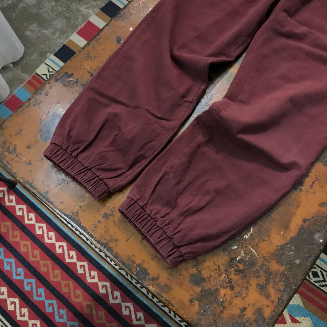 Mschf 미스치프 버건디 헤비코튼 밴딩 조거 팬츠 허리 24 26 상품이미지4