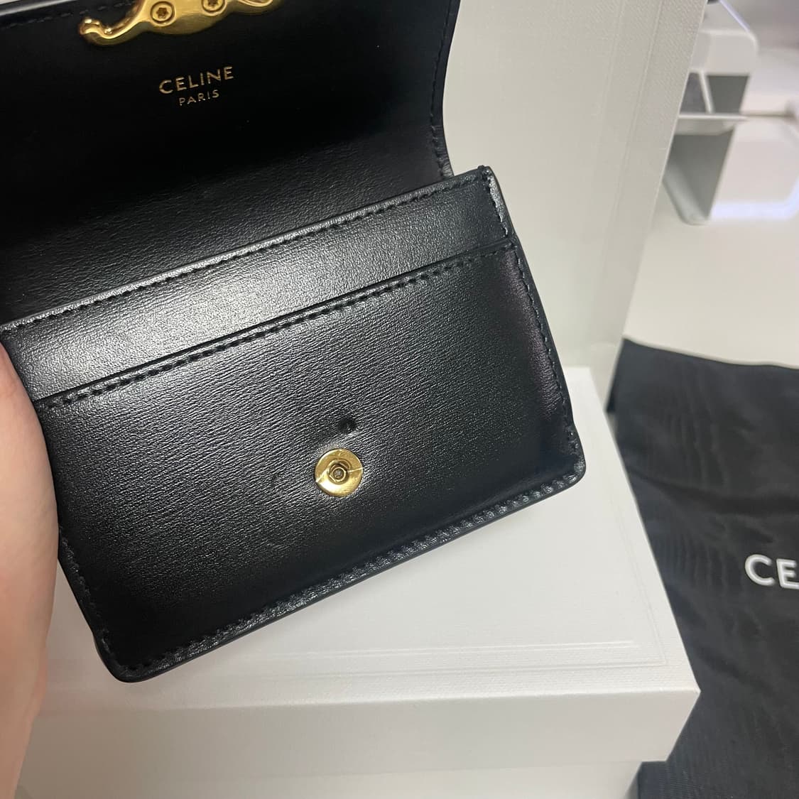 셀린느 트리옹프 카드지갑 블랙 풀구성 상품이미지10