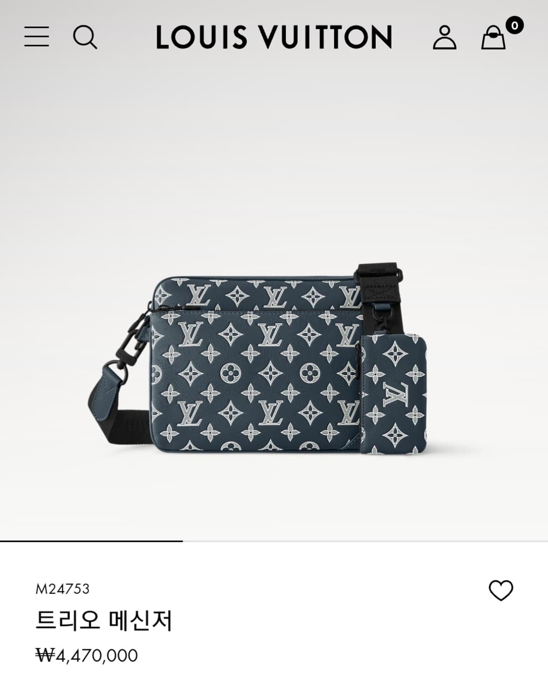 루이비통 올레더 트리오 메신저 크로스백 다크네이비 (새상품) 상품이미지2