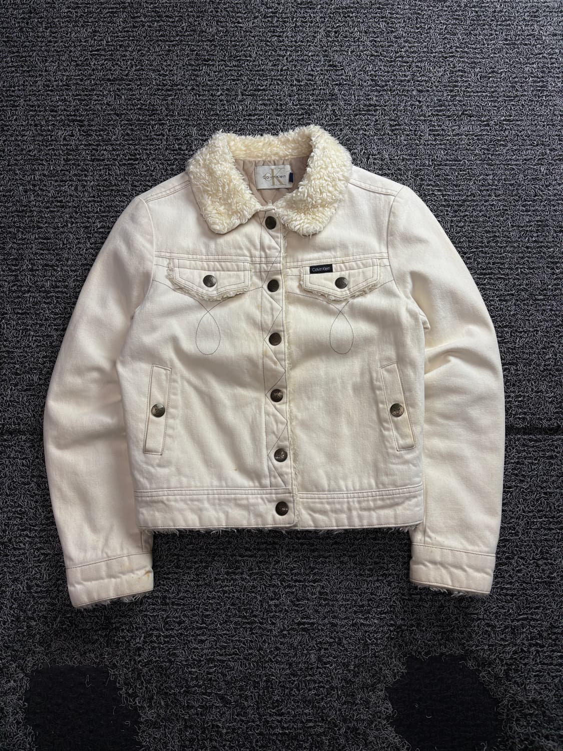 00s 캘빈 클라인 올드스쿨 쉐르파 트러커 데님 자켓 3853 상품이미지2