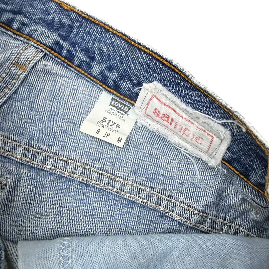 리바이스 517 90‘s 데미지 패치 세미부츠컷 데님팬츠 상품이미지10