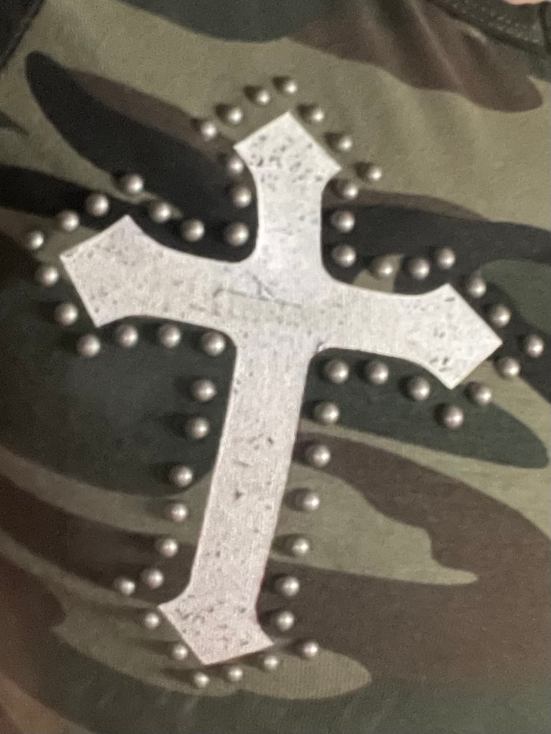 니어노어 빈티지 카모 크로스 딱붙핏 반팔티 상품이미지2