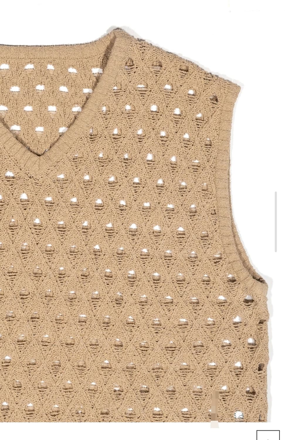 이외들 올리브유 메쉬 니트 베스트 베이지 1사이즈 새제품 상품이미지8