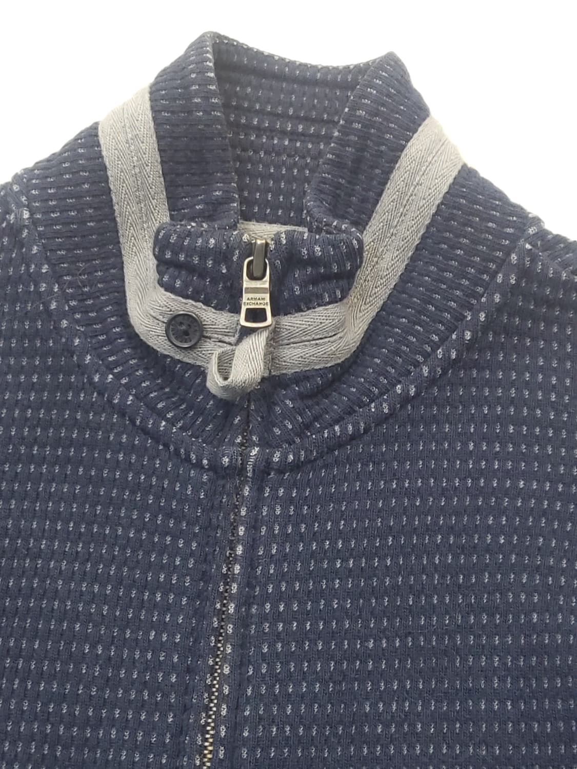 네이비 블루종 스타일 니트 집업 m 상품이미지3