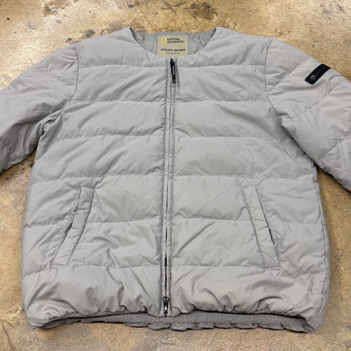 [정품/XL] 내셔널지오그래픽 유틸리티 패딩 자켓 라이트 그레이 b19 상품이미지3
