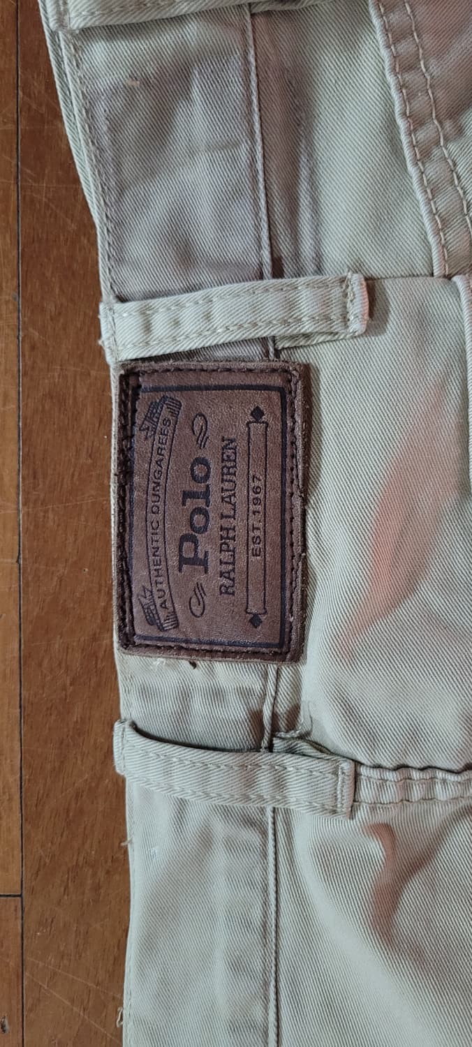 폴로 '어센틱 던가리' 가죽탭 치노팬츠 90's 상품이미지5