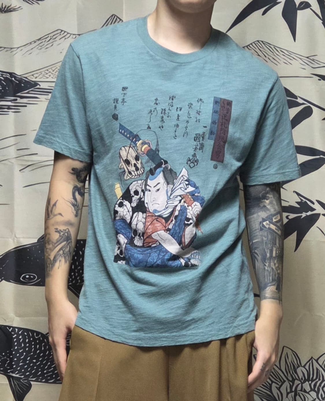 野晒悟助 프린팅 반팔티 상품이미지3