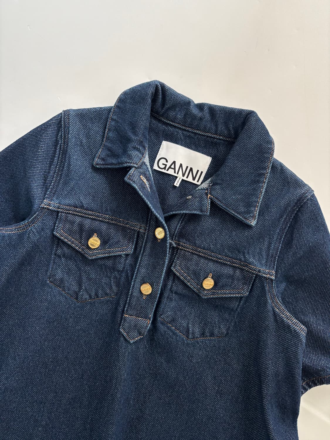 GANNI 가니 데님 미디 원피스 상품이미지4