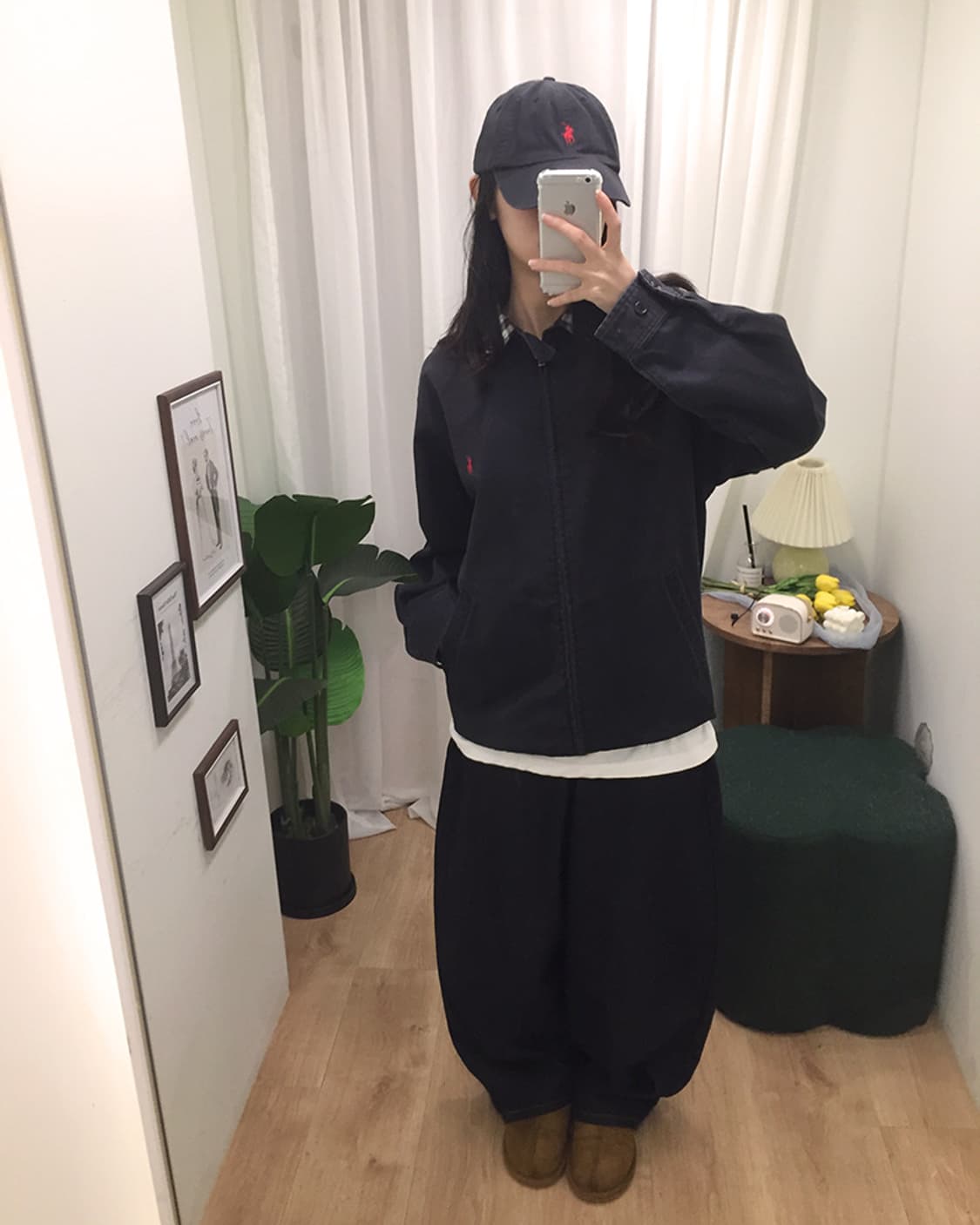 여성 폴로 체크카라 코튼자켓 100 상품이미지2