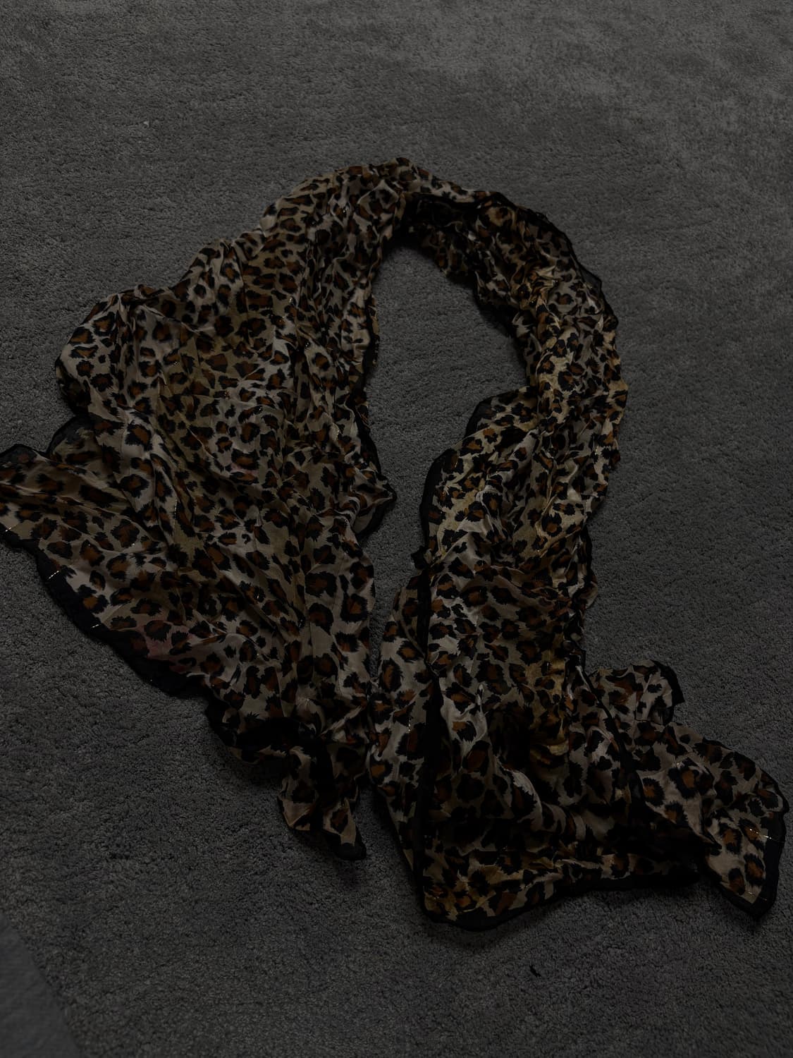 Vintage vkei punk mood leopard scarf 상품이미지2