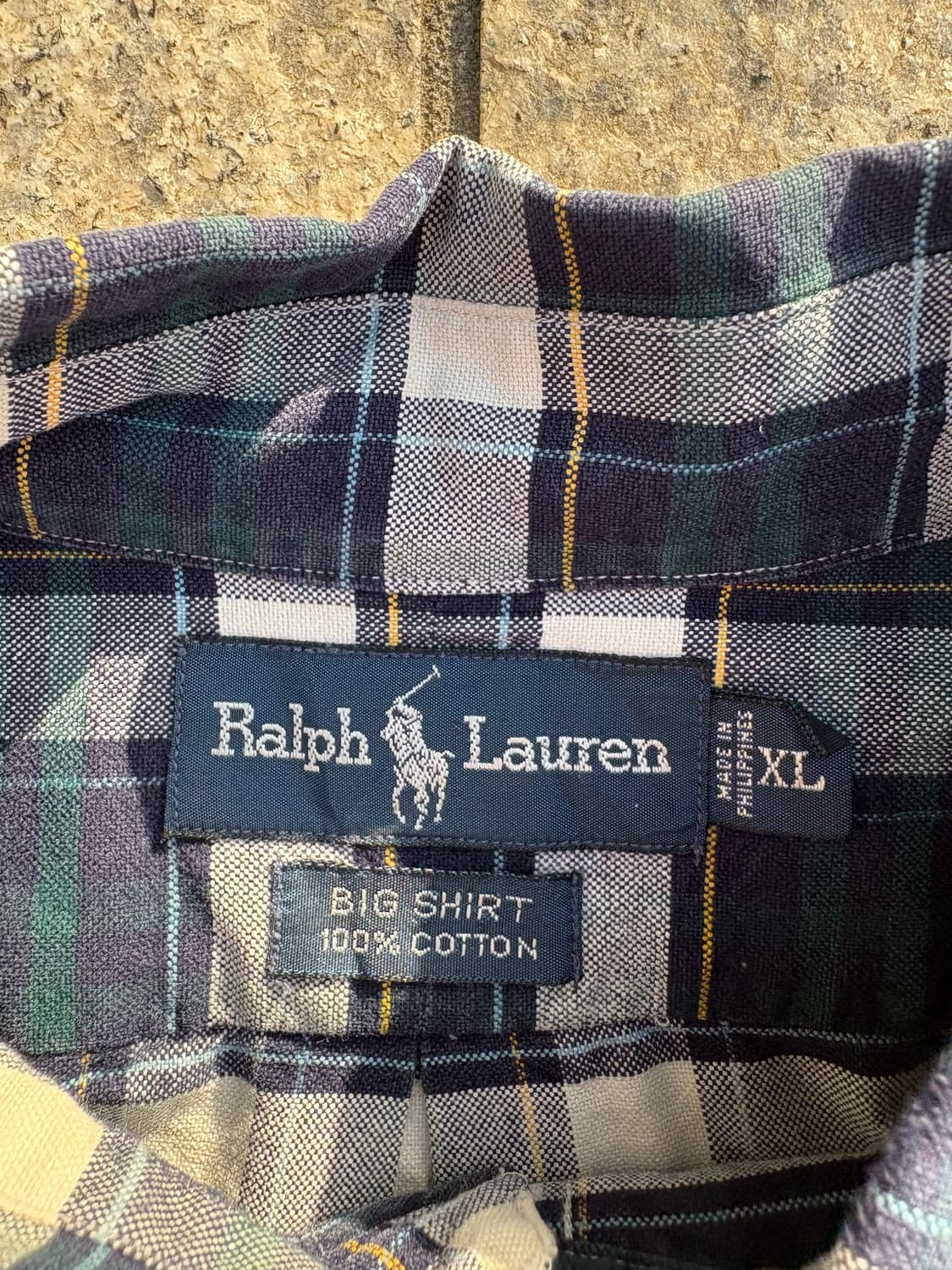 90s 폴로 빅셔츠 체크셔츠 상품이미지3