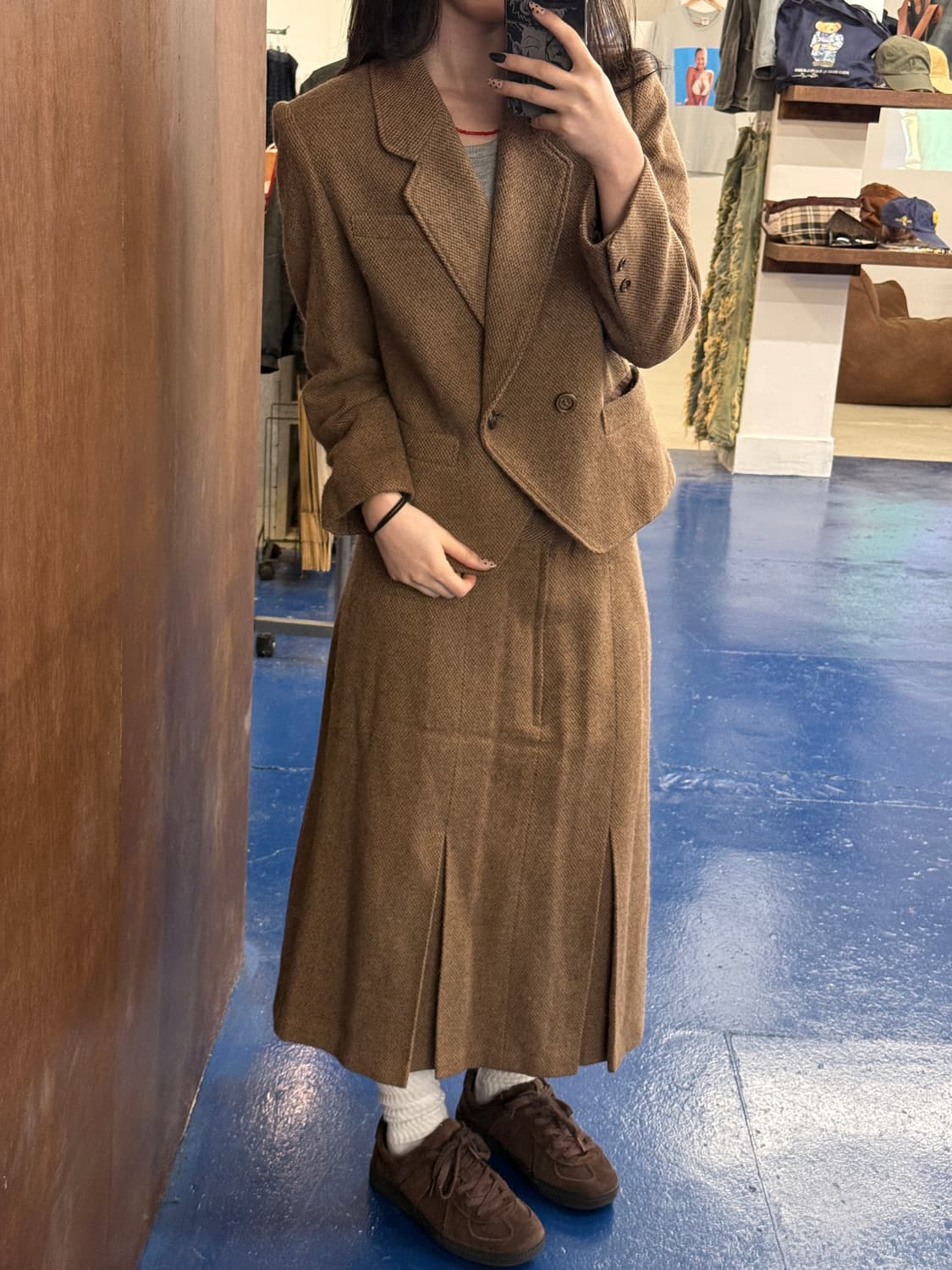 Harajuku 실버아이 울 투피스 셋업 상품이미지1