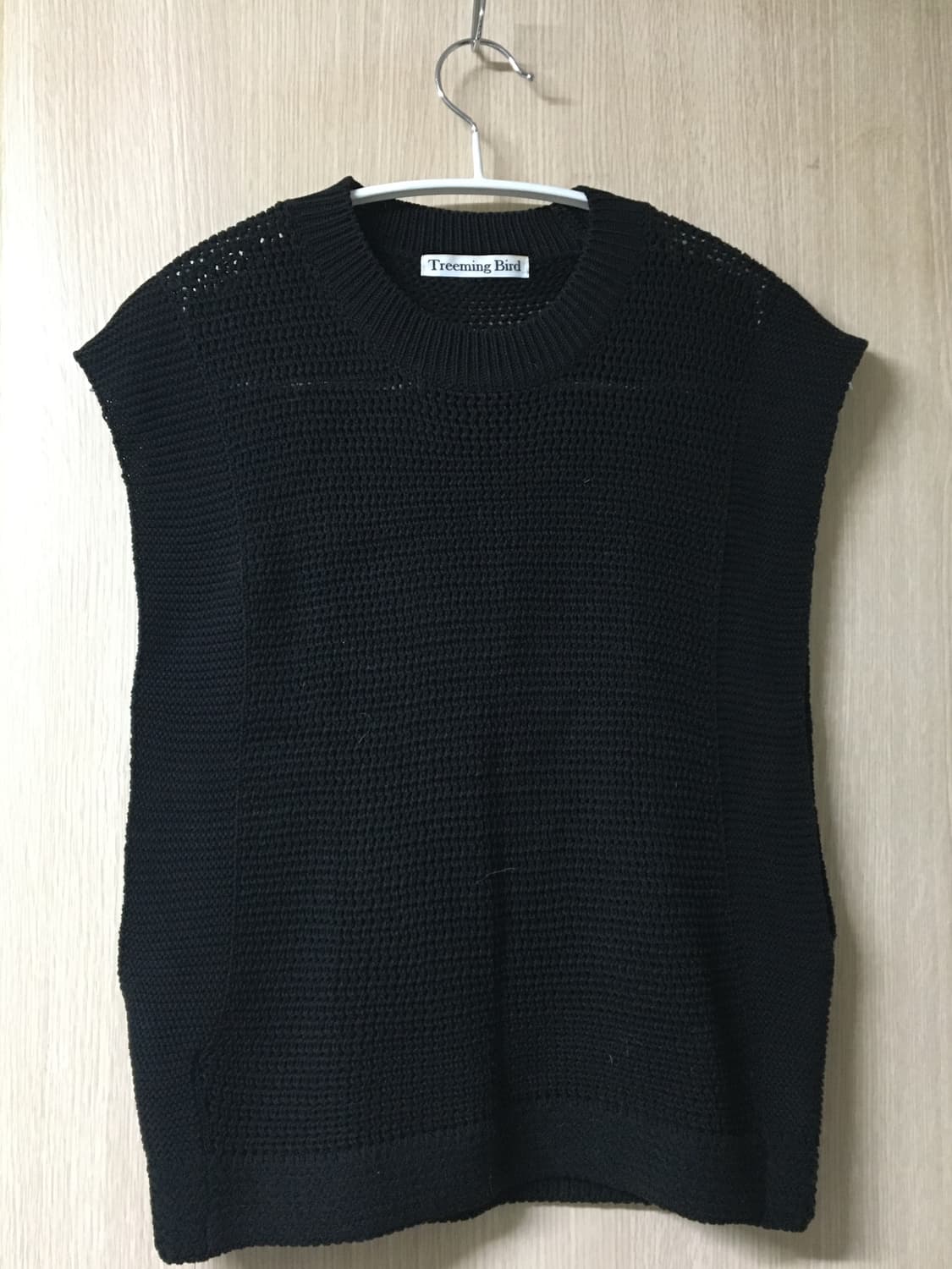 트리밍버드 여름 니트 조끼 블랙  상품이미지1