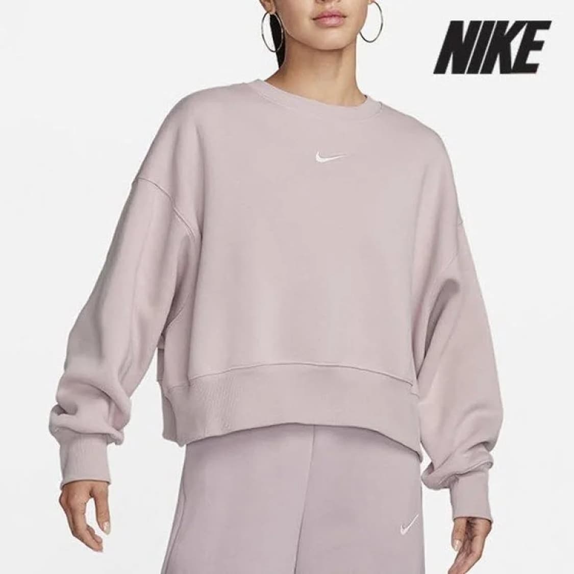 나이키 여성 루즈핏 크롭 맨투맨 S 상품이미지2