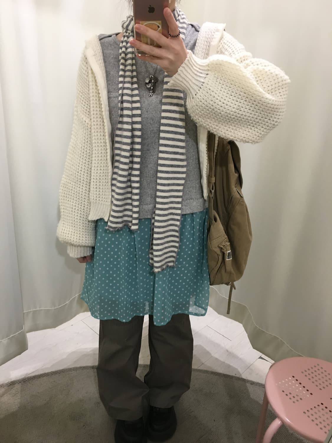 sawako dot knit onepiece 상품이미지3