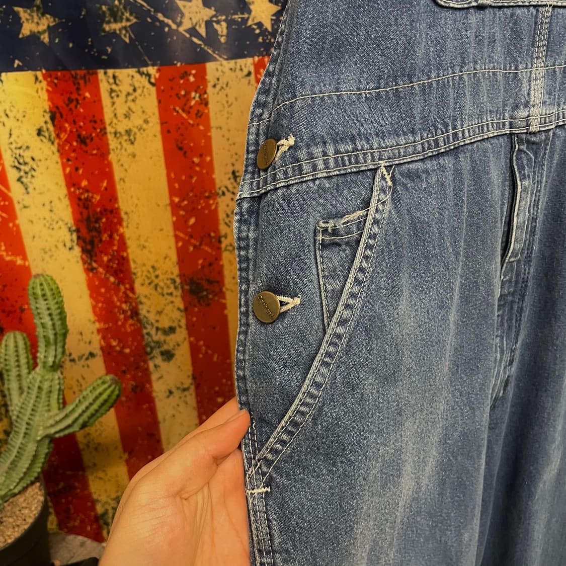 00s 칼하트 오리지널 워크 웨어 더블니 오버롤 데님 멜빵 상품이미지6