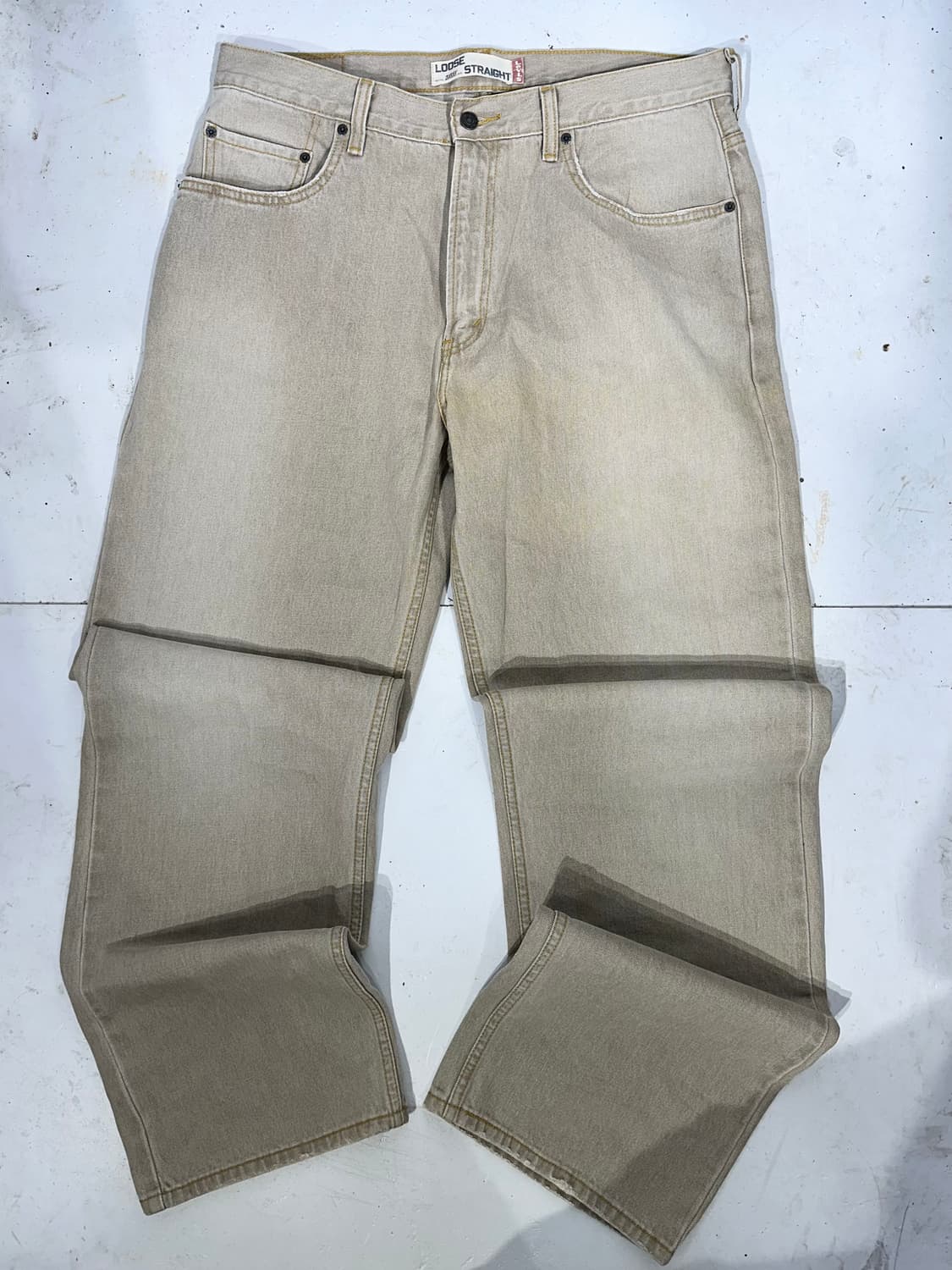 리바이스 569 와이드 베이지 대장급 데님 팬츠 청바지 36 상품이미지4